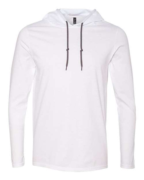 Gildan - 987 - Softstyle® Lightweight Hooded Long Sleeve T-Shirt