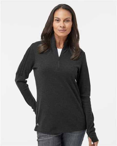 Adidas - A555 - Women's 3-Stripes Quarter-Zip Sweater