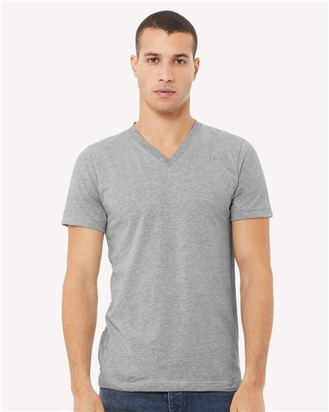 10647 Heather CVC V Neck Tee