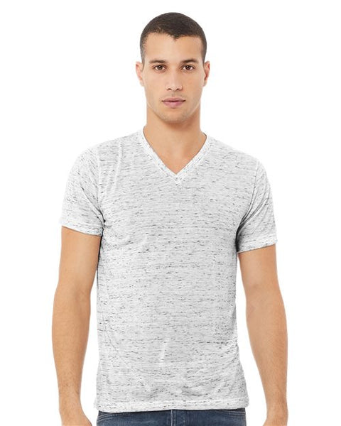 10648 Textured Jersey V Neck Tee