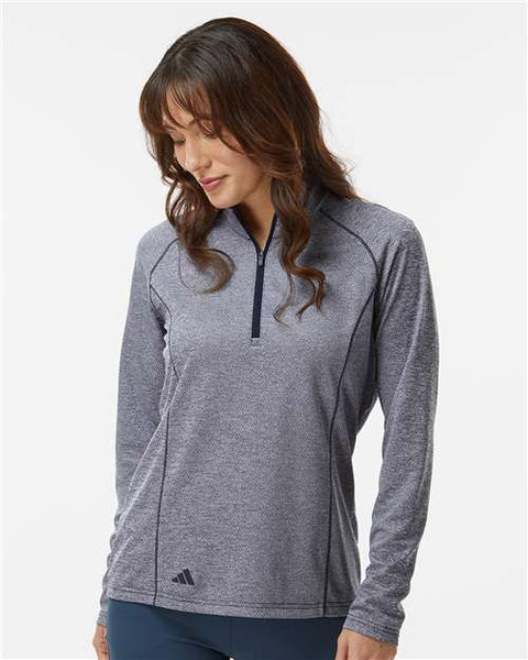 Adidas - A594 - Women's Space Dyed Quarter-Zip Pullover