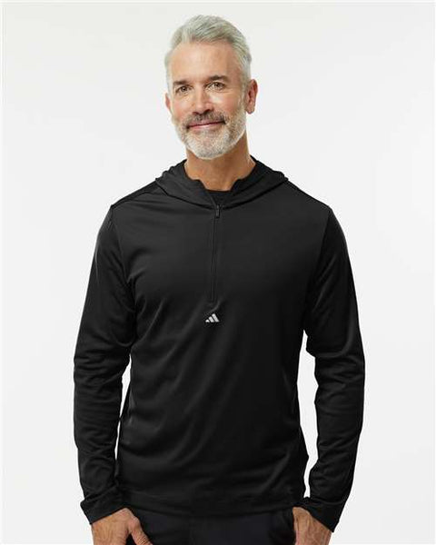 Adidas - A596 - Lightweight Performance Quarter-Zip Hooded Pullover