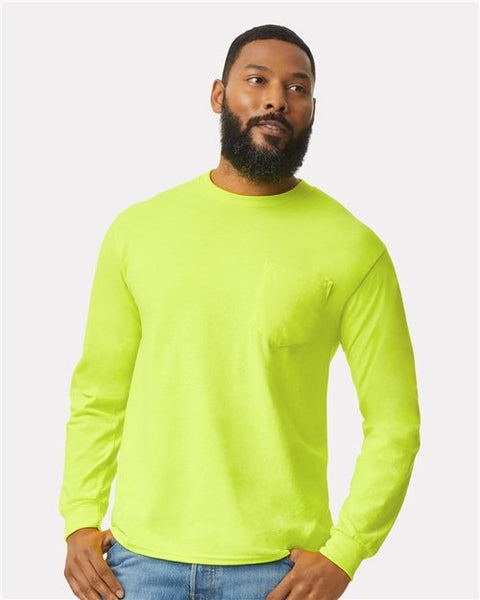 Cotton Long Sleeve Pocket Tee