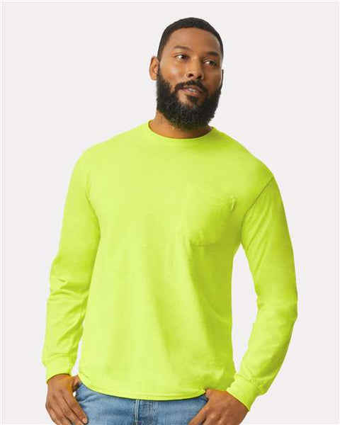 Gildan - 2410 - Ultra Cotton® Long Sleeve Pocket T-Shirt