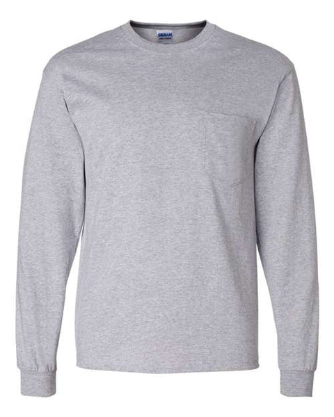 Gildan - 2410 - Ultra Cotton® Long Sleeve Pocket T-Shirt