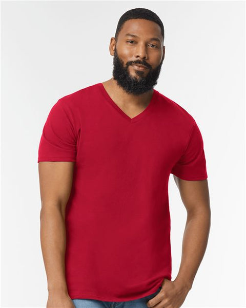 2116 Stylish Softstyle V Neck T Shirt