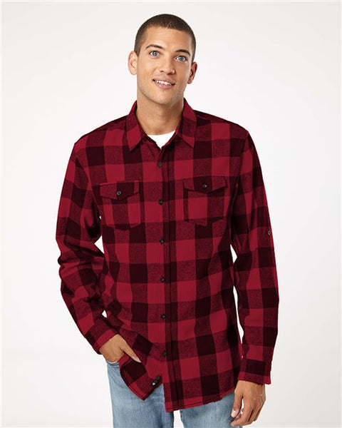 3317 Dyed Long Sleeve Flannel Shirt