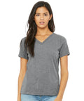 4196 Womens Relaxed Triblend Short Sleeve V Neck Tee