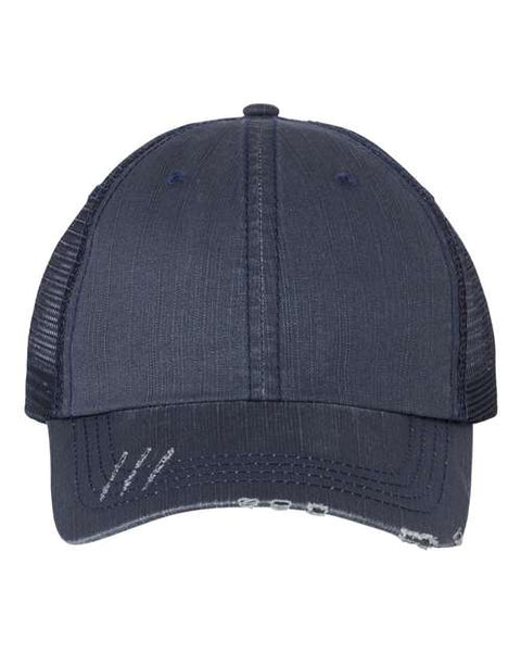 Mega Cap - 6990 - Herringbone Trucker Cap