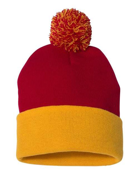 Sportsman - SP15 - 12" Pom-Pom Cuffed Beanie