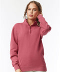 Dyed Quarter-Zip Sweatshirt