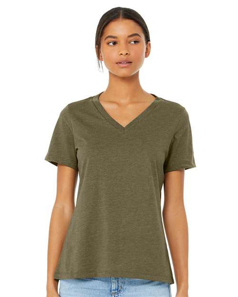 BELLA + CANVAS - 6405CVC - Women's Relaxed Heather CVC V-Neck Tee