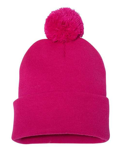 Sportsman - SP15 - 12" Pom-Pom Cuffed Beanie