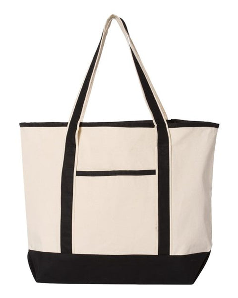 Q-Tees - Q1500 - 34.6L Large Canvas Deluxe Tote