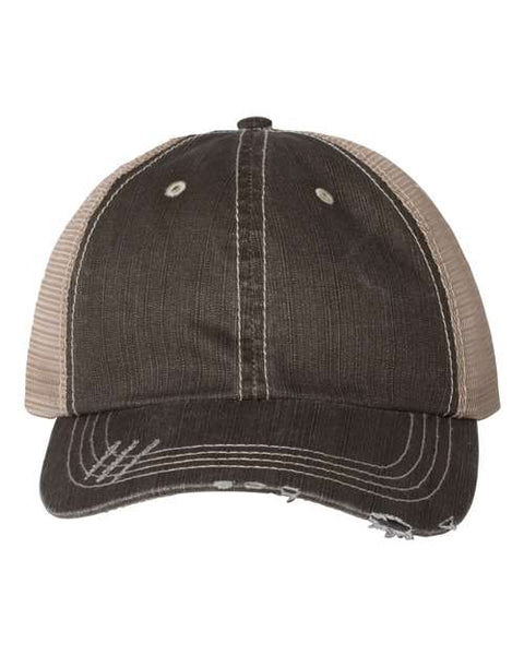 Mega Cap - 6990 - Herringbone Trucker Cap