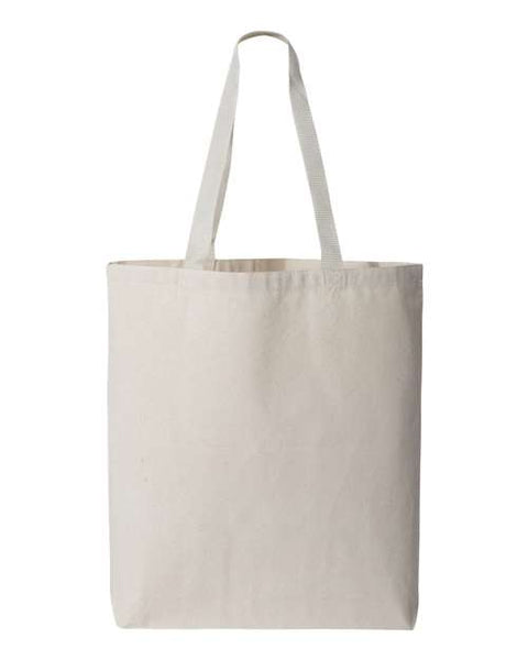 Q-Tees - Q4400 - 11L Canvas Tote with Contrast-Color Handles