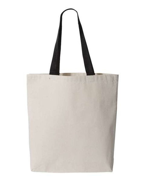 Q-Tees - Q4400 - 11L Canvas Tote with Contrast-Color Handles