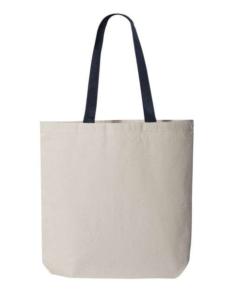 Q-Tees - Q4400 - 11L Canvas Tote with Contrast-Color Handles