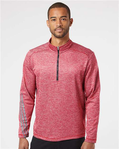 Adidas - A284 - Brushed Terry Heathered Quarter-Zip Pullover