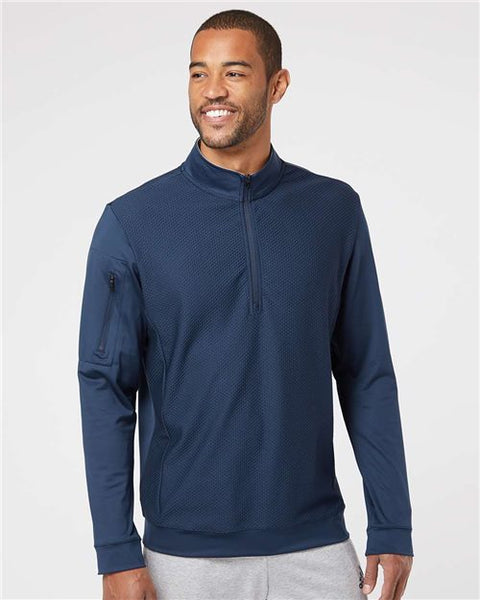 Textured Quarter Zip Pullover