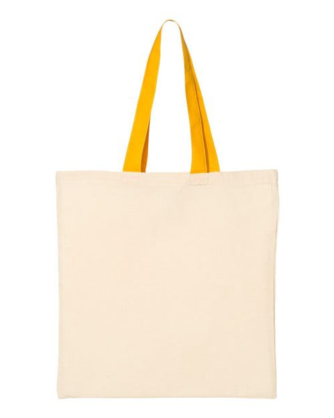 Q-Tees - QTB6000 - Economical Tote with Contrast-Color Handles