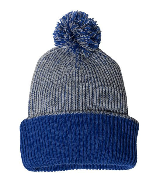 Sportsman - SP70 - 12" Speckled Pom-Pom Cuffed Beanie