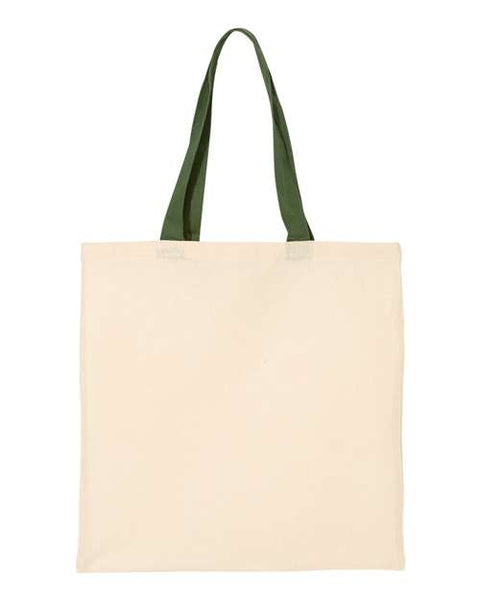 Q-Tees - QTB6000 - Economical Tote with Contrast-Color Handles