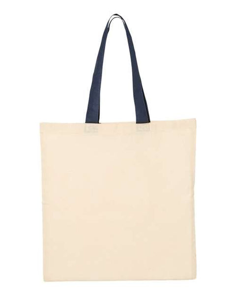 Q-Tees - QTB6000 - Economical Tote with Contrast-Color Handles