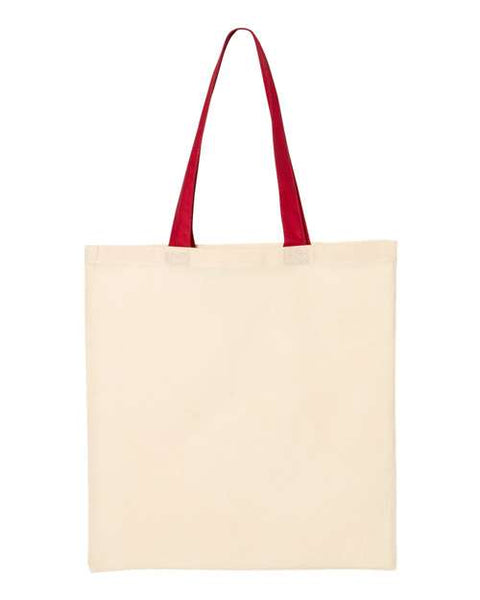 Q-Tees - QTB6000 - Economical Tote with Contrast-Color Handles