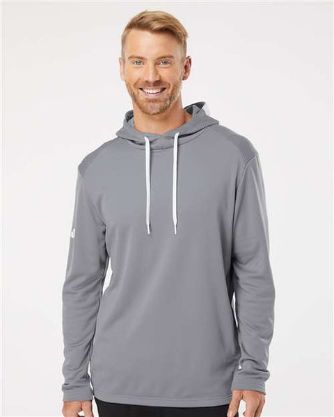 Adidas - A530 - Textured Mixed Media Hooded Sweatshirt