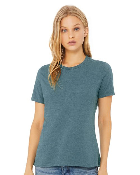 9701 Womens Relaxed Fit Heather CVC Tee